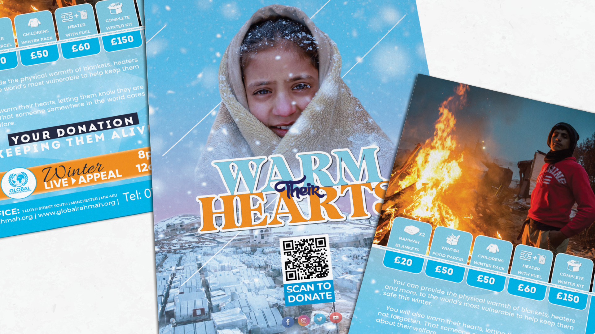 Warm Hearts winter appeal leaflets